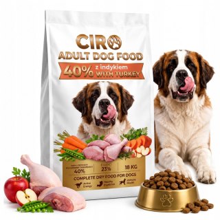 KARMA DLA PSA Ciro Indyk 18 kg Wysokobiałkowa dla Dużych Ras Adult