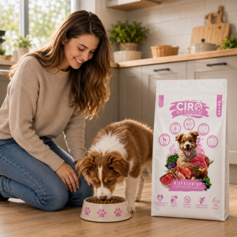 KARMA DLA PSA Ciro dla szczeniaków Wieprzowina Porzeczka 5 kg Bezzbożowa