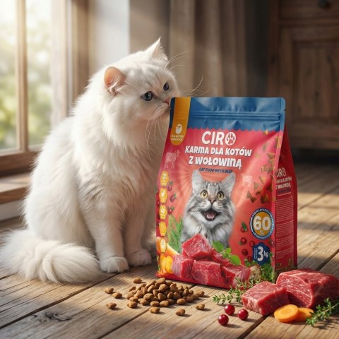 KARMA SUCHA DLA KOTA 3KG PREMIUM Z WOŁOWINĄ ADULT Z WARZYWAMI