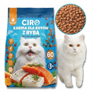 KARMA SUCHA DLA KOTA PO STERYLIZACJI 3KG PREMIUM Z RYBĄ ADULT