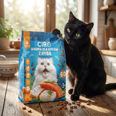 KARMA SUCHA DLA KOTA PO STERYLIZACJI 3KG PREMIUM Z RYBĄ ADULT