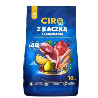 KARMA SUCHA DLA PSA KACZKA JAGNIĘCINA DUŻE RASY PSY DOROSŁE CIRO ADULT 10KG