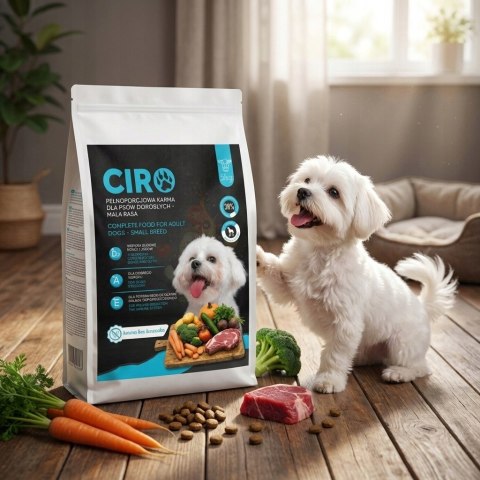 KARMA SUCHA DLA PSA WOŁOWINA WARZYWA BEEF MAŁE RASY DOROSŁE CIRO 5KG
