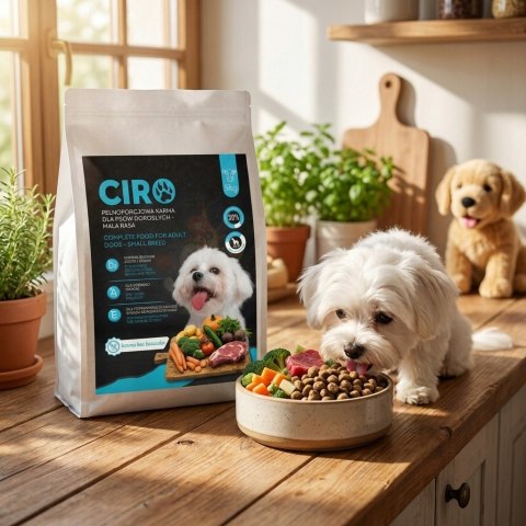 KARMA SUCHA DLA PSA WOŁOWINA WARZYWA BEEF MAŁE RASY DOROSŁE CIRO 5KG