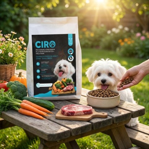 KARMA SUCHA DLA PSA WOŁOWINA WARZYWA BEEF MAŁE RASY DOROSŁE CIRO 5KG