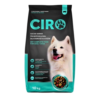 KARMA SUCHA DLA PSA WOŁOWNIA WITAMINY ADULT OWCZAREK LABRADOR GOLDEN 10KG