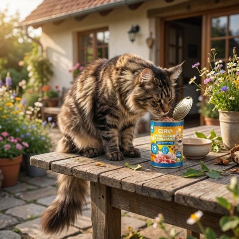 Karma Mokra Dla KOTA PUSZKA MIĘSNE KAWAŁKI W SOSIE 12x415G 75% Z KURCZAKIEM