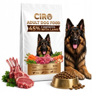 Karma sucha dla psa z JAGNIĘCINĄ CIRO 18 kg Adult Dog z Witaminami