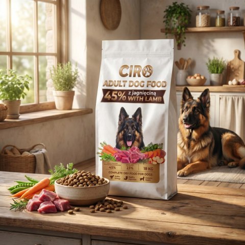 Karma sucha dla psa z JAGNIĘCINĄ CIRO 18 kg Adult Dog z Witaminami