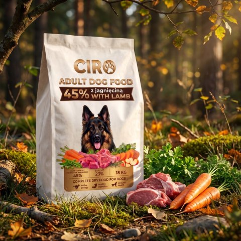 Karma sucha dla psa z JAGNIĘCINĄ CIRO 18 kg Adult Dog z Witaminami
