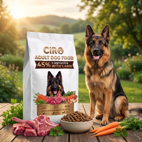 Karma sucha dla psa z JAGNIĘCINĄ CIRO 18 kg Adult Dog z Witaminami