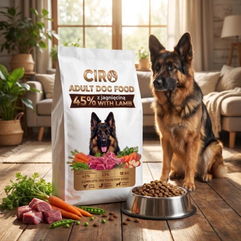 Karma sucha dla psa z JAGNIĘCINĄ CIRO 18 kg Adult Dog z Witaminami