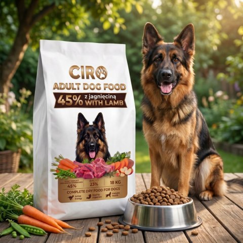 Karma sucha dla psa z JAGNIĘCINĄ CIRO 18 kg Adult Dog z Witaminami