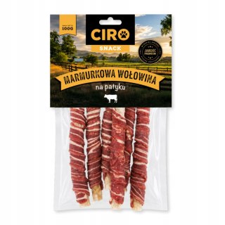 SMAKOŁYK DLA PSA Ciro Marmurkowa Wołowina na Patyku 100 g Suszony
