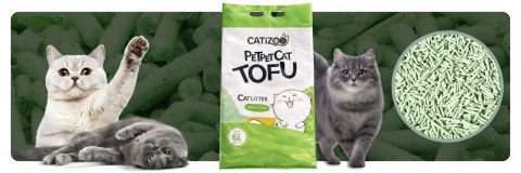 ŻWIREK DLA KOTA TOFU ZAPACH GREEN TEA ZBRYLAJĄCY NATURALNY BEZPYŁOWY 6L