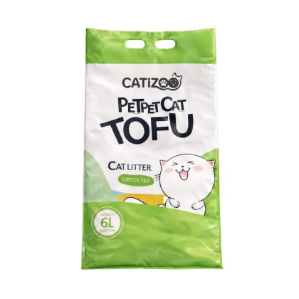 ŻWIREK DLA KOTA TOFU ZAPACH GREEN TEA ZBRYLAJĄCY NATURALNY BEZPYŁOWY 6L