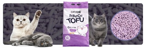 ŻWIREK TOFU DLA KOTA Catizoo Lawendowy Zbrylający 6 L 2.5 kg bezpyłowy