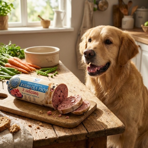 Baton dla psa z CIELĘCINĄ 1KG 100% mięsa