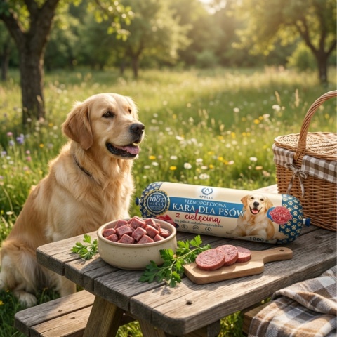 Baton dla psa z CIELĘCINĄ 1KG 100% mięsa