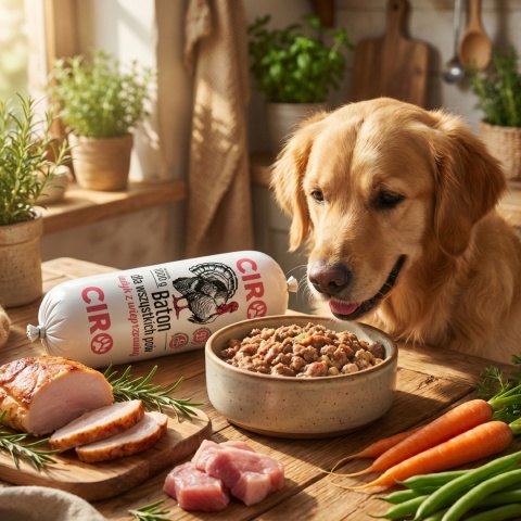Baton dla psa z INDYKIEM i WIEPRZOWINĄ 1KG 93% mięsa