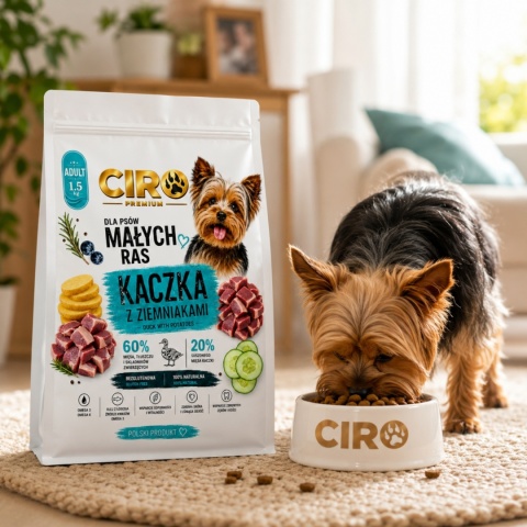 KARMA SUCHA DLA PSA DZICZYZNA Z ZIEMNIAKMI dla małych rasa 1.5kg CIRO