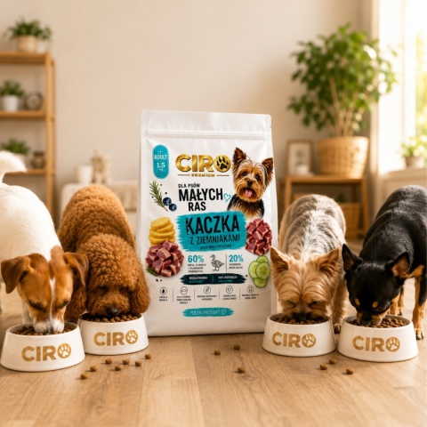 KARMA SUCHA DLA PSA DZICZYZNA Z ZIEMNIAKMI dla małych rasa 1.5kg CIRO