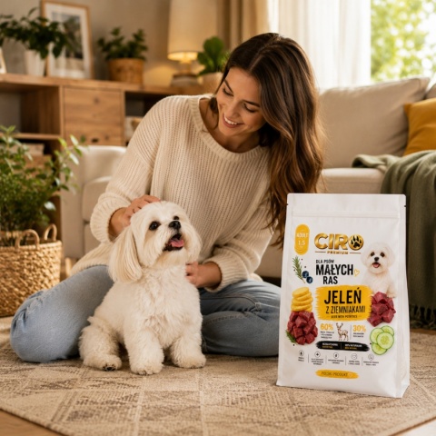 KARMA SUCHA DLA PSA JELEŃ Z ZIEMNIAKMI dla małych rasa 1.5kg CIRO