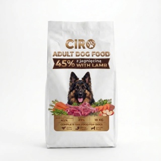 Karma sucha dla psa z JAGNIĘCINĄ CIRO 18 kg Adult Dog z Witaminami