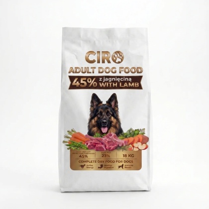 Karma sucha dla psa z JAGNIĘCINĄ CIRO 18 kg Adult Dog z Witaminami