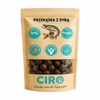 Smaczek treningowy dla psa 97% mięsa kuleczki z rybą 100g