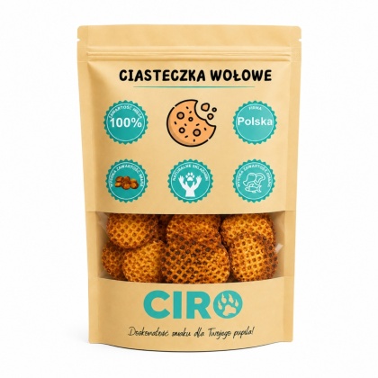 Smaczek treningowy dla psa 100% mięsa CIASTECZKA WOŁOWE 50g