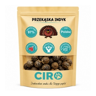 Smaczek treningowy dla psa 100% mięsa kuleczki z indykiem 100g