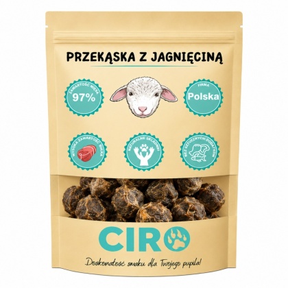 Smaczek treningowy dla psa 97% mięsa kuleczki z jagnięciną 100g